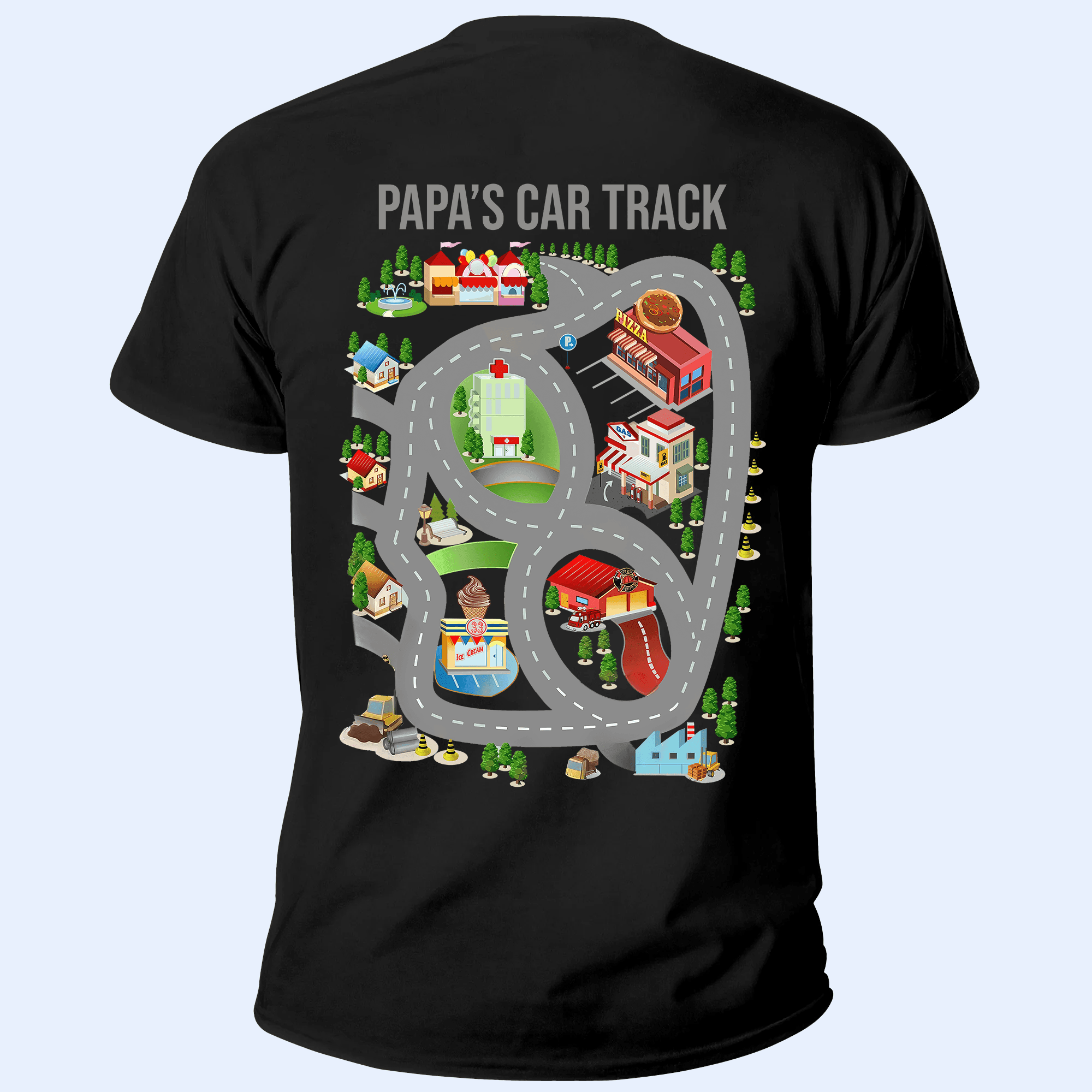 T shirt clearance with car track