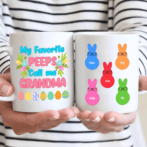 Easter My Favorite Call Me Grandma - Personalized Custom Mug - Gift for Grandma/Nana/Mimi, Mom, Wife, Grandparent - Suzitee Store