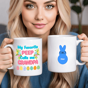 Easter My Favorite Call Me Grandma - Personalized Custom Mug - Gift for Grandma/Nana/Mimi, Mom, Wife, Grandparent - Suzitee Store