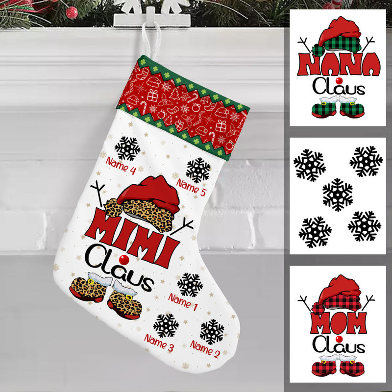 Personalized Christmas Grandma Stocking - Holiday Decor Gift For Grandma, Grandparents, Grandkids