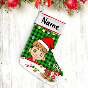 Personalized Christmas Granddaughter, Grandson Stocking - Holiday Decor Gift For Granddaughter, Grandson, Grandkids