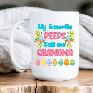 Easter My Favorite Call Me Grandma - Personalized Custom Mug - Gift for Grandma/Nana/Mimi, Mom, Wife, Grandparent - Suzitee Store