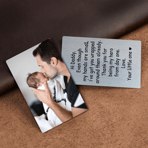 Custom Photo Wallet Insert Card - Personalized Double-sided Aluminum Wallet Card - Father's Day Gift for Family Members Grandma, Grandpa, Dad, Mom, Boyfriend, Girlfriend, Husband, Wife - Suzitee Store