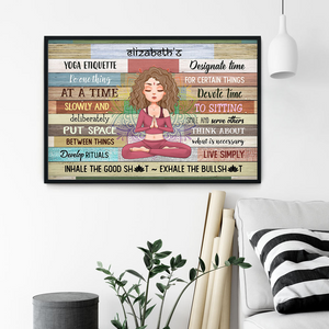 Yoga Etiquette - Personalized Poster/Canvas - Gift For Women, Yoga Lovers, Mental Health Gifts