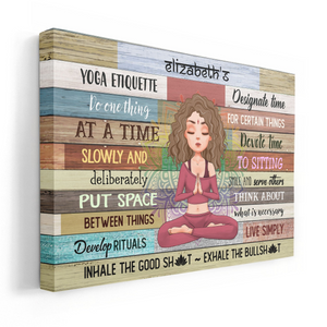 Yoga Etiquette - Personalized Poster/Canvas - Gift For Women, Yoga Lovers, Mental Health Gifts