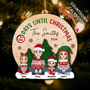 Countdown Until Christmas - Personalized Christmas Family Countdown Ornament