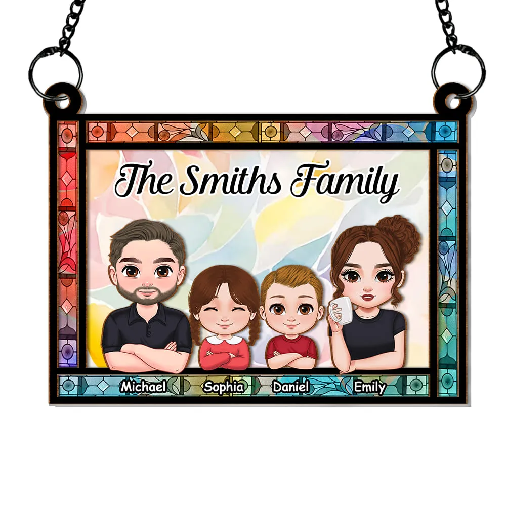 Personalized Family Member - Personalized Window Hanging Suncatcher Ornament - Gift For Family Members