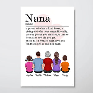 A Person Who Has A Kind Heart - Personalized Vertical Poster - Gift For Grandma/Nana/Mimi, Mom, Wife, Grandparent