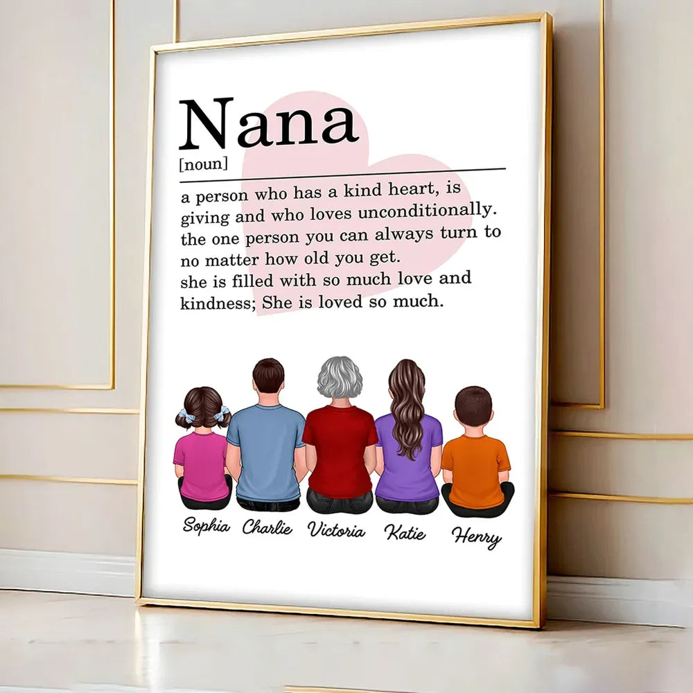 A Person Who Has A Kind Heart - Personalized Vertical Poster - Gift For Grandma/Nana/Mimi, Mom, Wife, Grandparent