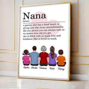 A Person Who Has A Kind Heart - Personalized Vertical Poster - Gift For Grandma/Nana/Mimi, Mom, Wife, Grandparent