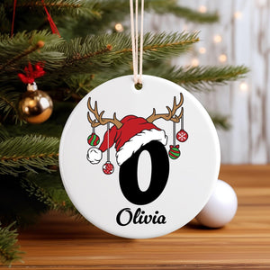 Letter Name Ornament, 2024 Family Ornament, Custom Initial Ornament, Personalized Ornament Name, Family Christmas Ornament, Christmas Gift