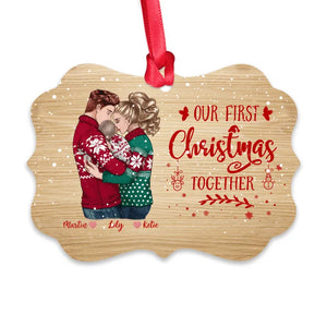 Our First Christmas Together - Personalized Medallion Aluminum Ornament - Babies 1st Christmas Gifts