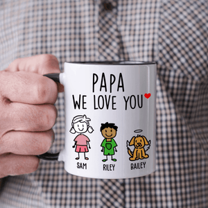 Dad, We Love You - Personalized Custom Coffee Mug - Funny Father's Day Gift, Birthday Gift For Best Dad Ever, Grandpa, Daddy, Dada From Daughter, Son, Kids, Wife - Suzitee Store