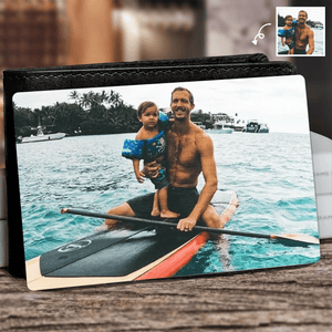 Custom Photo Wallet Insert Card - Personalized Double-sided Aluminum Wallet Card - Father's Day Gift for Family Members Grandma, Grandpa, Dad, Mom, Boyfriend, Girlfriend, Husband, Wife - Suzitee Store