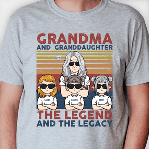 The Legend And The Legacy - Grandma & Grandkids - Personalized Custom T Shirt - Mother's Day, Valentines, Birthday, Loving, Funny Gift for Grandma/Nana/Mimi, Mom, Wife, Grandparent, Aunt, Auntie - Suzitee Store