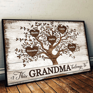 This Grammy Belongs To - Personalized Family Gift For Grandma, Grandpa, Grandparent | Poster/Canvas