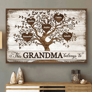 This Grammy Belongs To - Personalized Family Gift For Grandma, Grandpa, Grandparent | Poster/Canvas