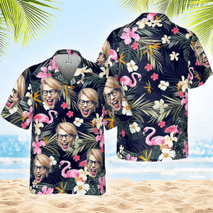 Custom Photo Summer Time - Dog & Cat Personalized Custom Unisex Tropical Hawaiian Aloha Beach Shirt - Funny, Loving Family Summer Vacay Vacation Gift, Birthday Gifts For Men, Women, Kids, Pet Owners, Pet Lovers - Suzitee Store