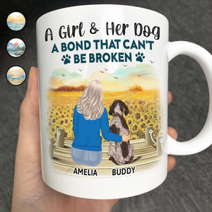 A Bond That Can't Be Broken - Personalized Custom Mug - Gift For Dog Lovers, Pet Lovers, Dog Mom, Dog Dad