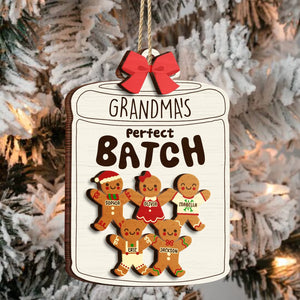 Grandma Grandpa Mom Dad Perfect Patch - Personalized Custom 2-layered Wood Ornament - Gift For Mom, Dad, Grandparents