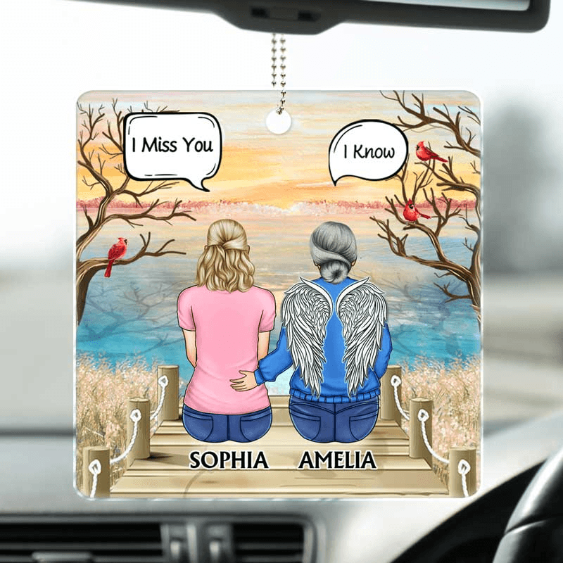 It's Hard To Live Without You I Miss You - Memorial Gift For Family, Friends, Siblings - Personalized Acrylic Car Hanger