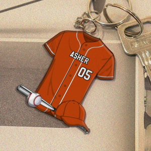 Baseball Shirt Personalized Acrylic Keychain - Gift For Gift for Baseball Player, Baseball Lover, Son/Daughter, Grandkids