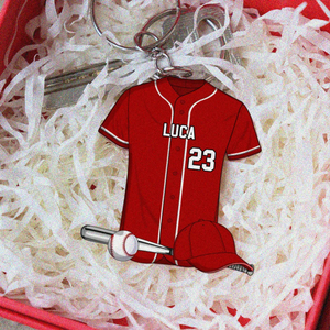 Baseball Shirt Personalized Acrylic Keychain - Gift For Gift for Baseball Player, Baseball Lover, Son/Daughter, Grandkids