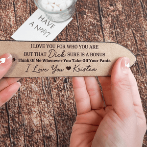 I Love You For Who You Are - Personalized Engraved Leather Belt - Custom Gift for Him, Husband, Men, Boyfriend | Valentine, Anniversary, Father's Day