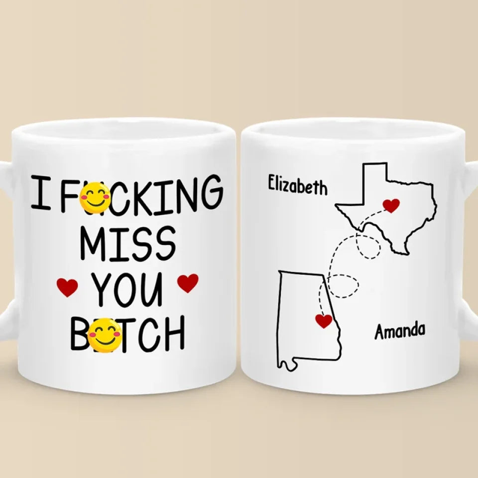 Cherishing Moments With Besties - Personalized Custom Mug - Gift For Him/Her, Besties, Friends, Sister/Brother