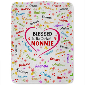 Blessed To Be Called Grandma - Personalized Custom Blanket - Gift Ideas For Mom, Grandma