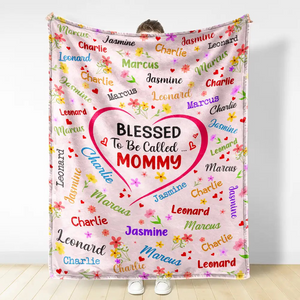 Blessed To Be Called Grandma - Personalized Custom Blanket - Gift Ideas For Mom, Grandma