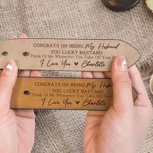 Personalized Engraved Leather Belt - Custom Gift for Him, Boyfriend, Husband, Fiancé, Best for Men | Valentine, Anniversary, Birthday, Father's Day
