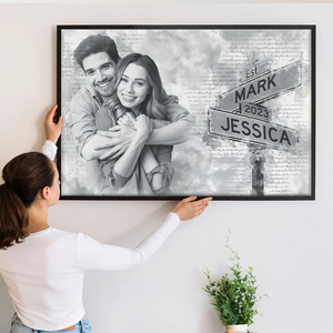 Couple Photo Canvas - Personalized Gift for Friend, Boyfriend, Girlfriend, Husband, Wife - Valentine, Birthday, Anniversary | Photo Upload Wall Art