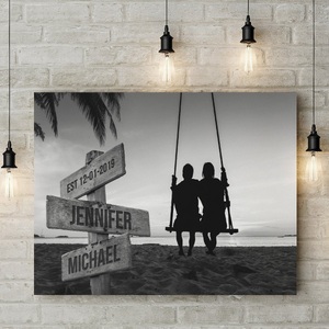 Couple Swing Names - Personalized Poster/Canvas - Gift For Her/Him, Husband/Wife, Couples on Anniversary, Valentine's Day