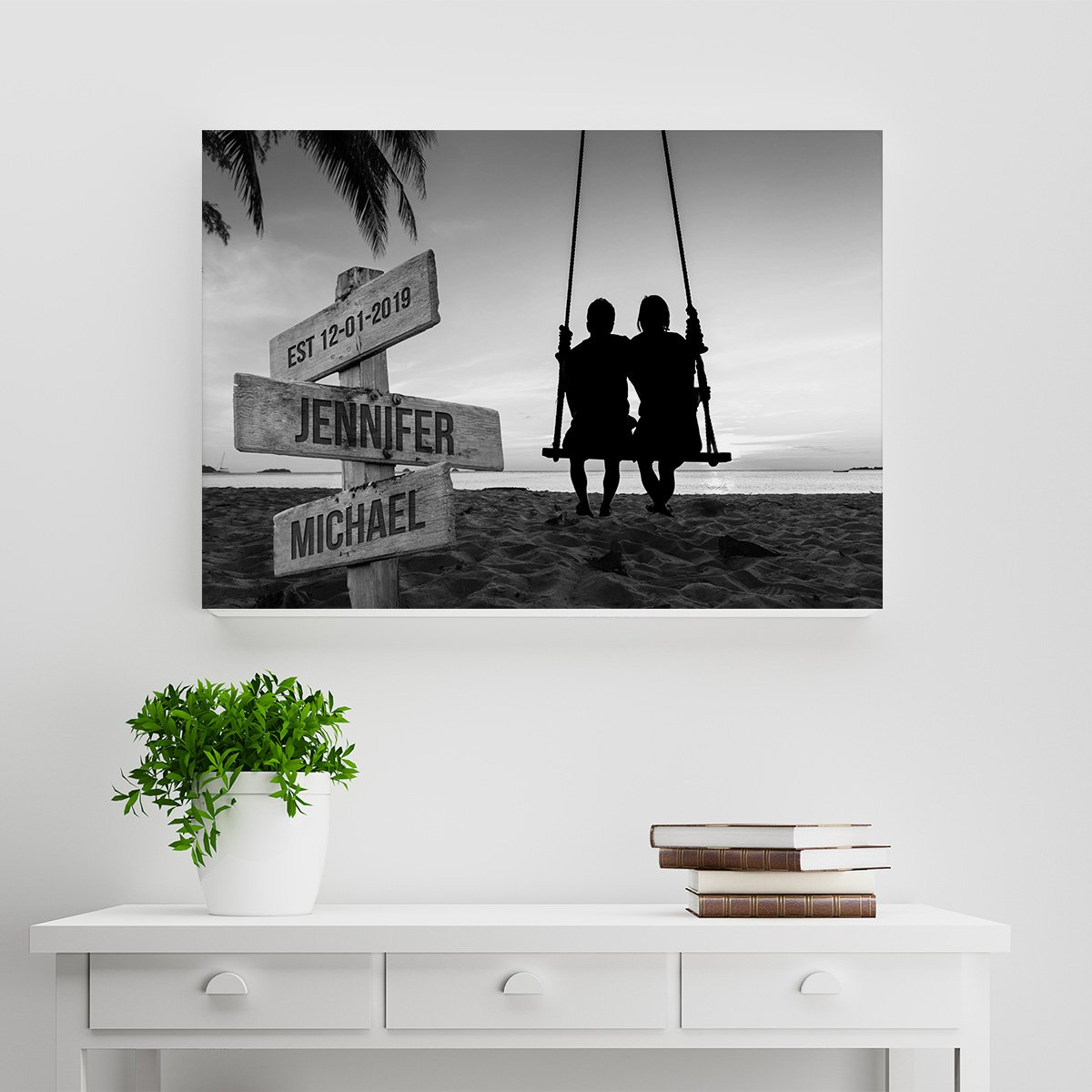 Couple Swing Names - Personalized Poster/Canvas - Gift For Her/Him, Husband/Wife, Couples on Anniversary, Valentine's Day