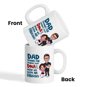 Dad Thanks For Sharing Your DNA - Personalized Custom Mug - Gift For Gift For Dad, Father's Day