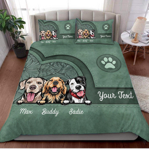 Dogs & Cats Personalized Bedding Set - Gift For Dog/Cat Lovers, Dog/Cat Mom, Dog/Cat Dad, Pet Owner Gift