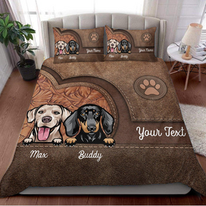 Dogs & Cats Personalized Bedding Set - Gift For Dog/Cat Lovers, Dog/Cat Mom, Dog/Cat Dad, Pet Owner Gift