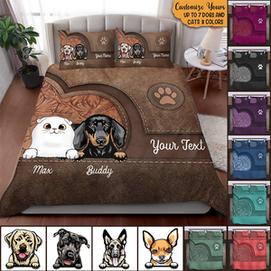 Dogs & Cats Personalized Bedding Set - Gift For Dog/Cat Lovers, Dog/Cat Mom, Dog/Cat Dad, Pet Owner Gift