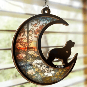 Custom Loss Of Dog Sympathy Gift - Don’t Cry Because It Is Over - Personalized Memorial Suncatcher | Remembrance, Bereavement for Dog Lover & Owner