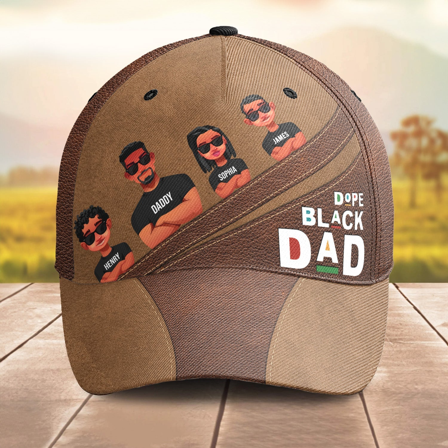 Dope Black Dad - Personalized Classic Cap - Father's Day Gift for Dad, Papa, Grandpa, Daddy, Dada