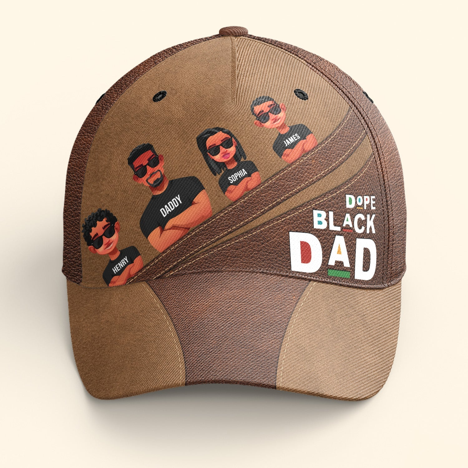 Dope Black Dad - Personalized Classic Cap - Father's Day Gift for Dad, Papa, Grandpa, Daddy, Dada