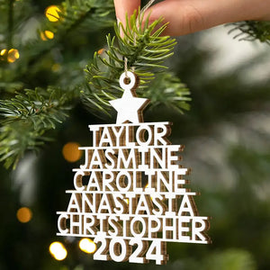 Family Christmas Ornament - Personalized Ornament With Names - Custom Christmas Tree Ornament