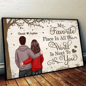 Favorite Place In The World Couple - Personalized Poster/Canvas - Gift For Her/Him, Husband/Wife, Couples on Anniversary, Valentine's Day