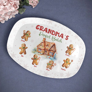 Grandma's Perfect Batch Christmas - Personalized Platter - Christmas Gift Grandma/Nana/Mimi, Mom, Grandparent