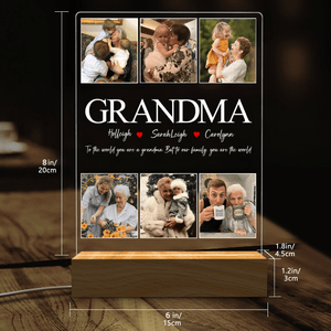 Best Grandma Ever - Custom Photo LED Night Light - Personalized Mother's Day Gift for Grandma, Nana, Mimi, Granny, Mom, Mother | Birthday, Anniversary