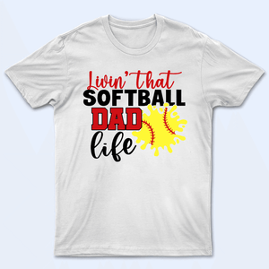 Livin That Baseball Life - Personalized Custom T Shirt - Gift for Grandma/Nana/Mimi, Mom, Wife, Grandparent - Suzitee Store