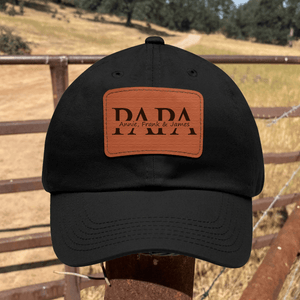 Custom Kids Name Dad Hat for Papas - Personalized Leather Patch Hat, Dad and Kids Trucker Hat - Father's Day Gift for Dad, Papa, Grandpa, Daddy, Dada