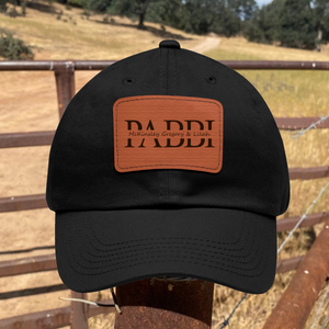 Custom Kids Name Dad Hat for PABBI - Personalized Leather Patch Hat, Dad and Kids Trucker Hat - Father's Day & Summer Gift for Dad, Papa, Grandpa