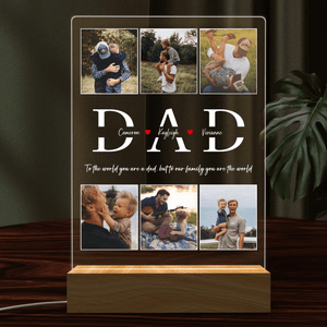 Custom Photo DAD LED Night Light - Acrylic Plaque Led Lamp - Personalized Gift for Dad - Father's Day Gift - Suzitee Store